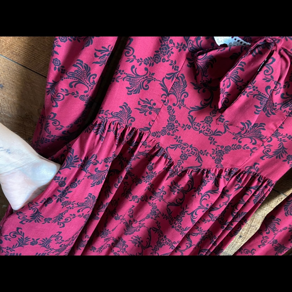 Vintage Gunne Sax prairie collar dress size 9 - Picture 6 of 14